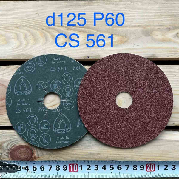Фібра Klingspor CS 561 P60 електрокорунд
