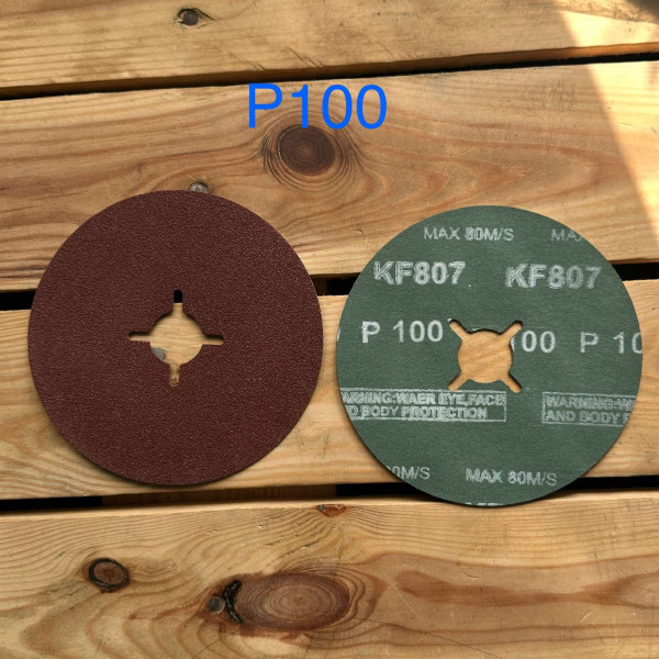 Фібровий круг 125 мм електрокорунд Р100